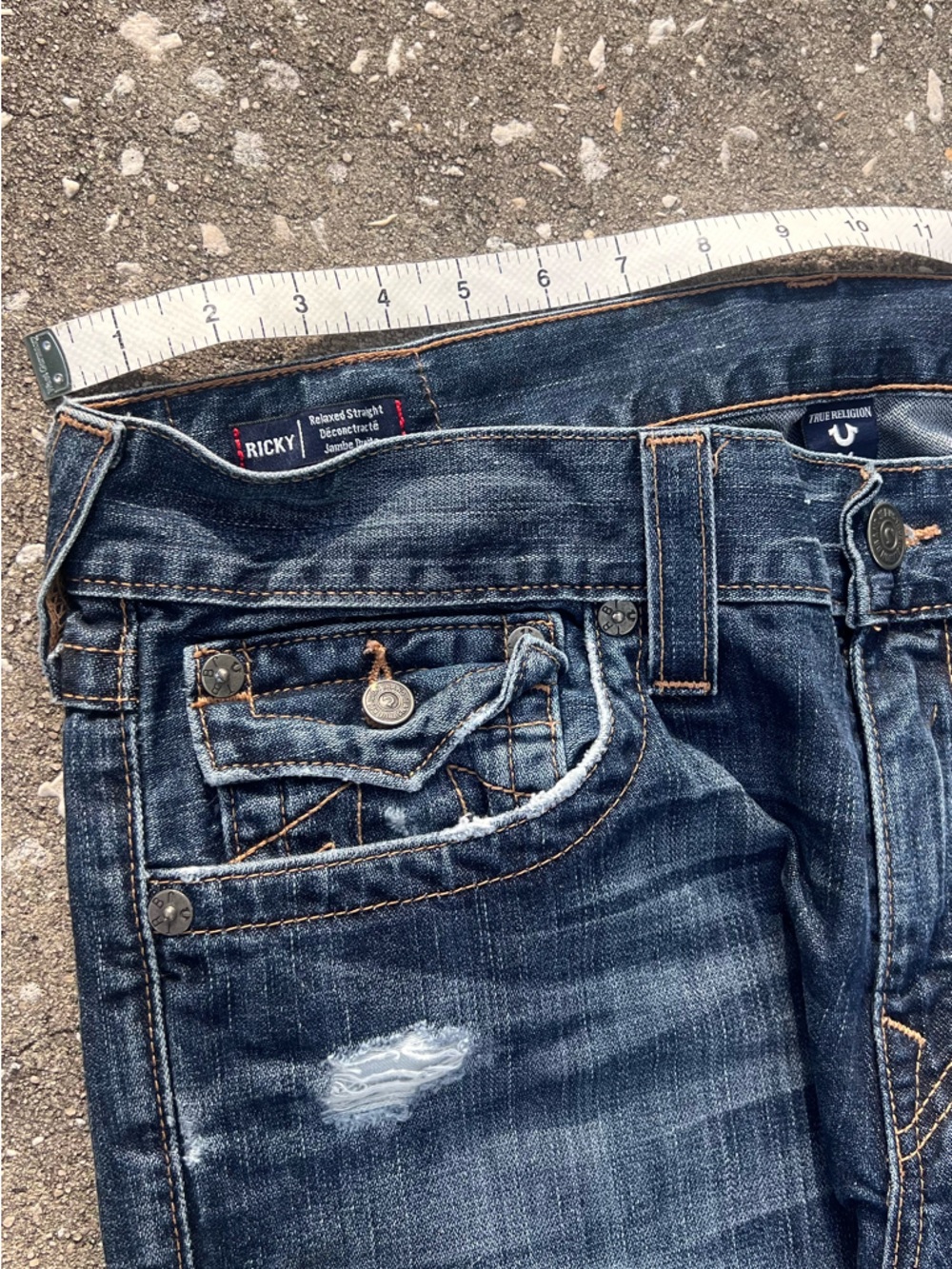 True Religion “Ricky” Relaxed Straight Jeans - Picture 3 of 8